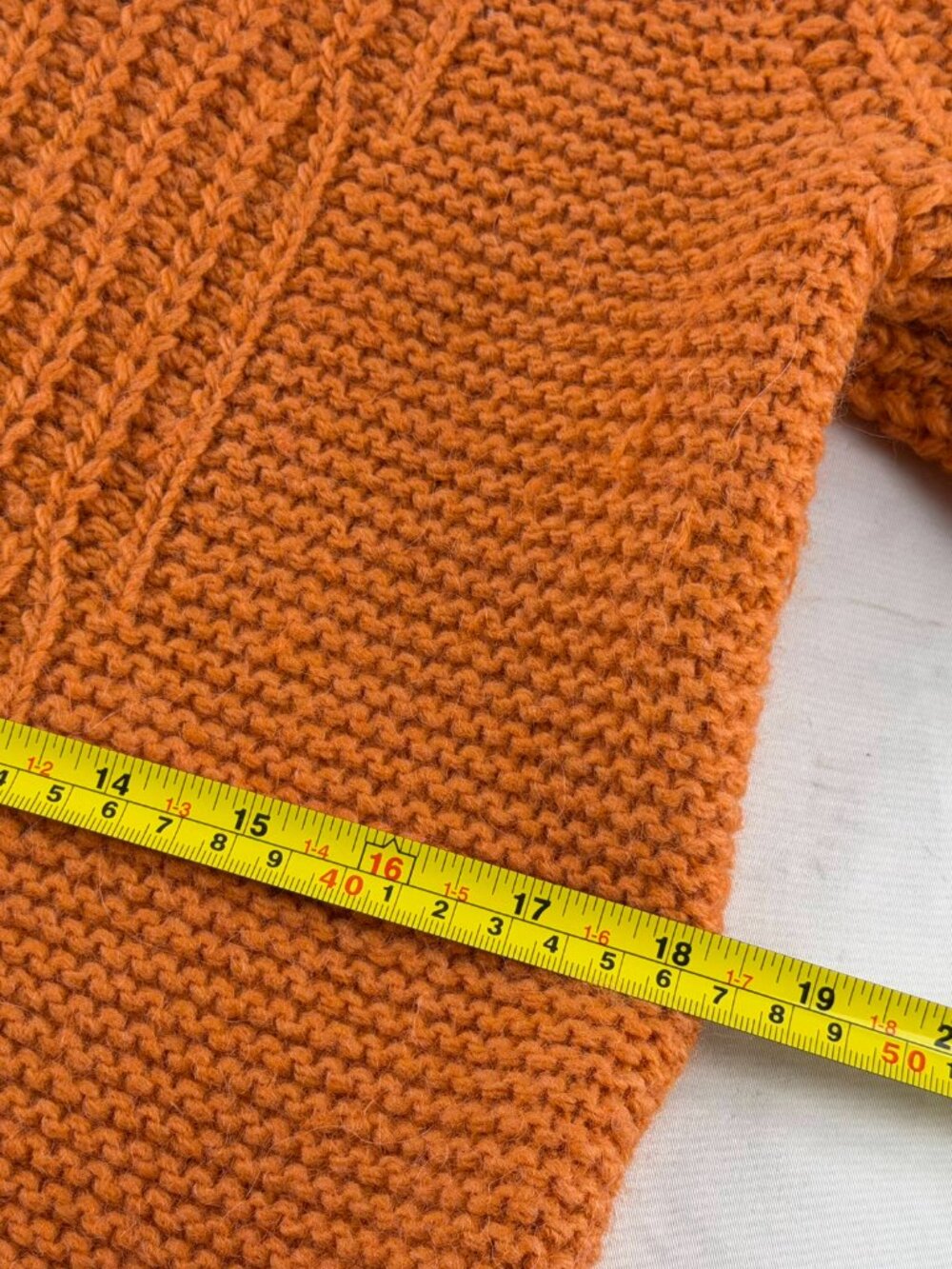 Banana Republic Orange Italian Yarn Chunky Knit Cowl Neck Sweater Size M - Picture 4 of 7